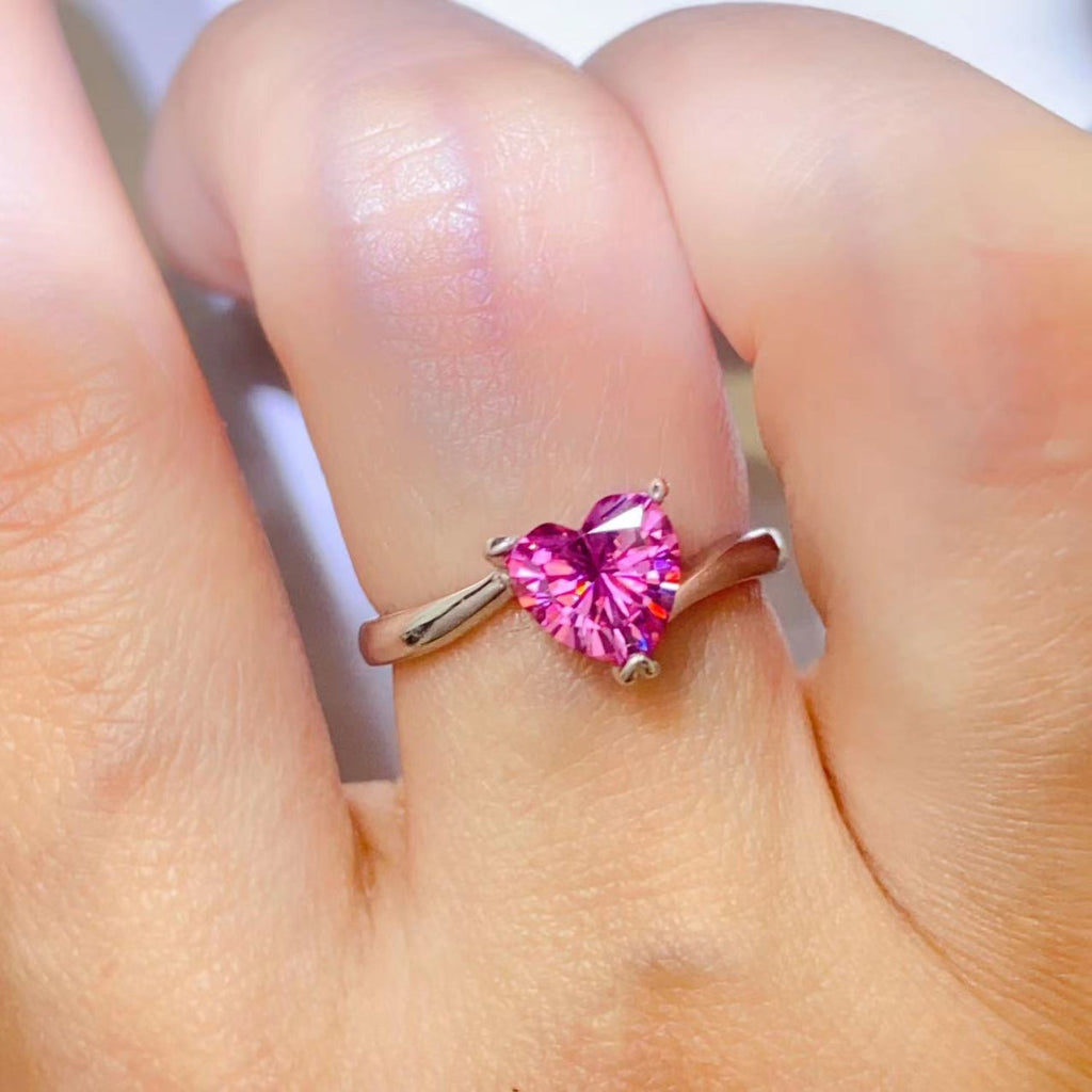 1 Carat Pink Sparkala™ Pure Sterling Silver Ring