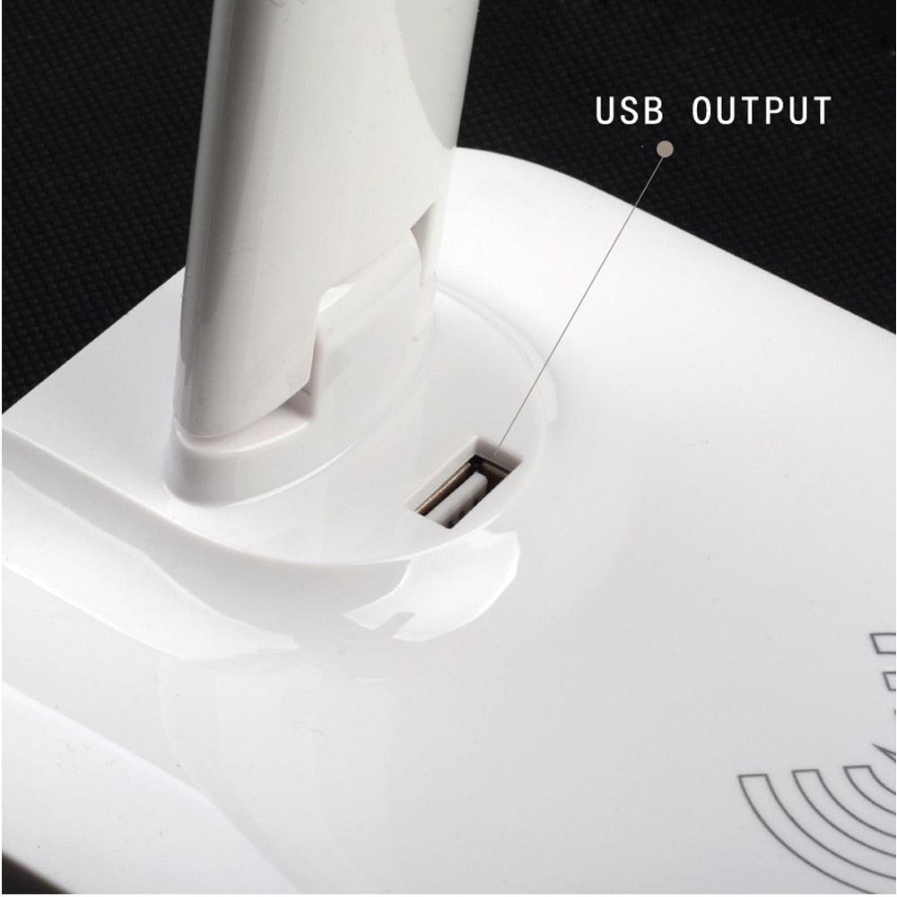 10W LED Desk Lamp with phone Wireless Charger, USB Charging Port, Dimmable Eye-Caring Office Lamp for Work,  Folding Design Decorative Table Lamp Cute Study Lamps for Bedroom Décor