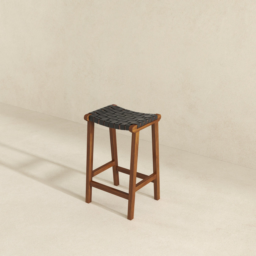 James - Mid-Century Modern Genuine Counter Stool
