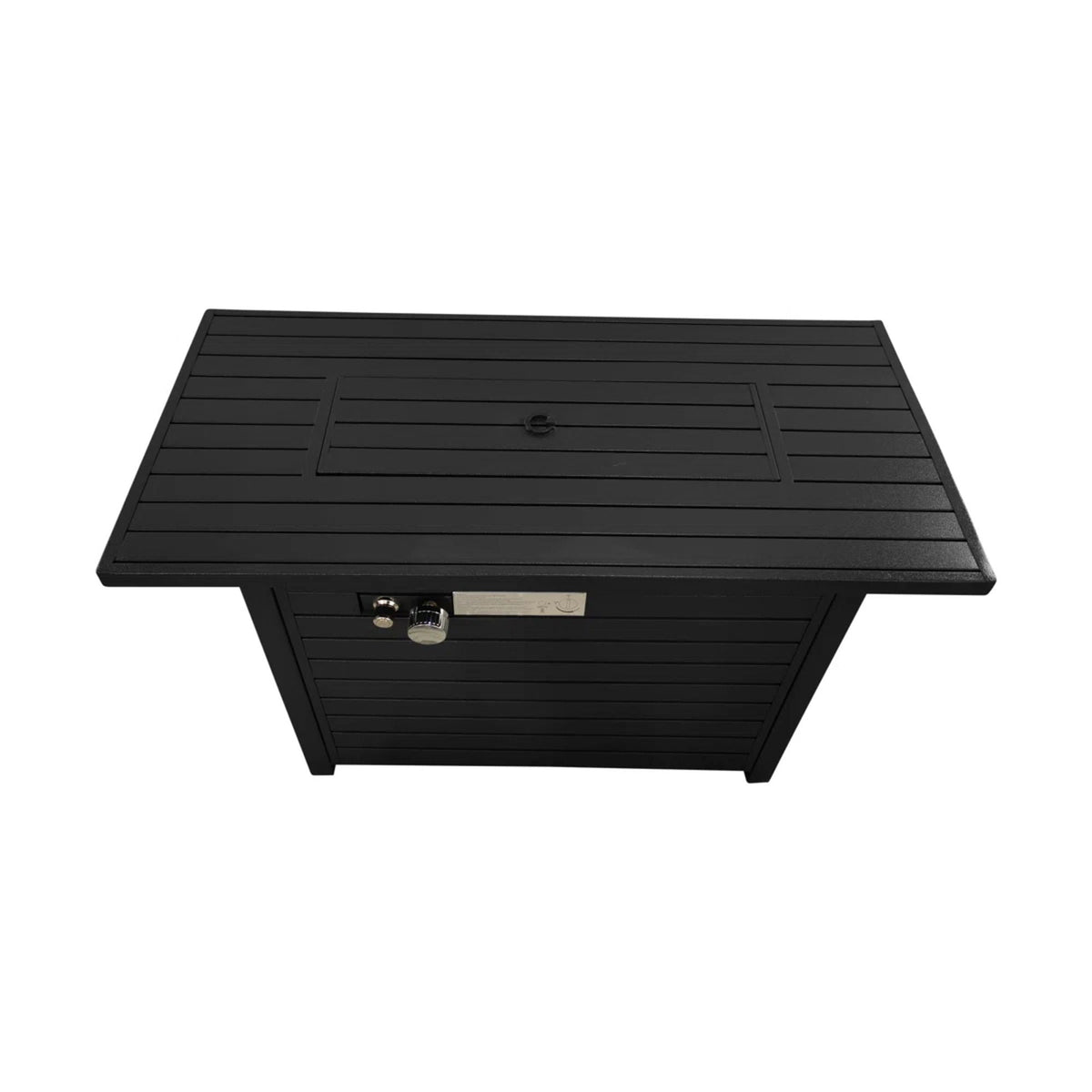 Outdoor Fire Pit Table & Lid - Black