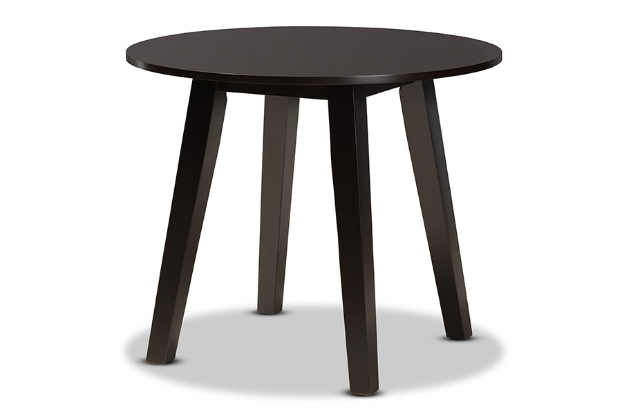 Baxton Studio Anesa Modern and Contemporary Transitional Dark Brown Finished Wood 5-Piece Dining Set