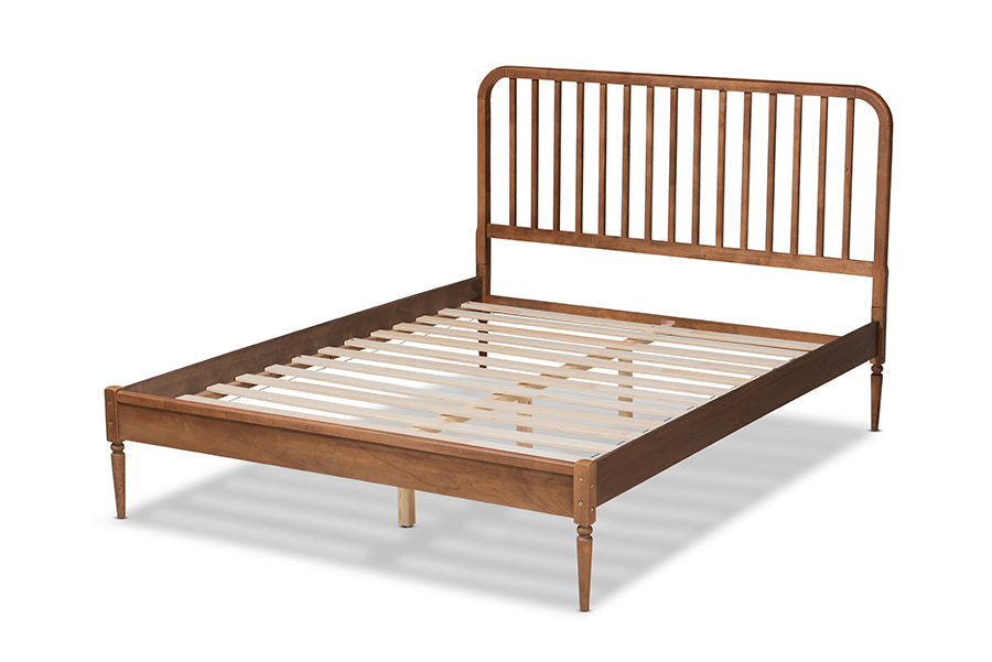 Baxton Studio Neilan Modern and Contemporary Walnut Brown Finished Wood Full Size Platform Bed