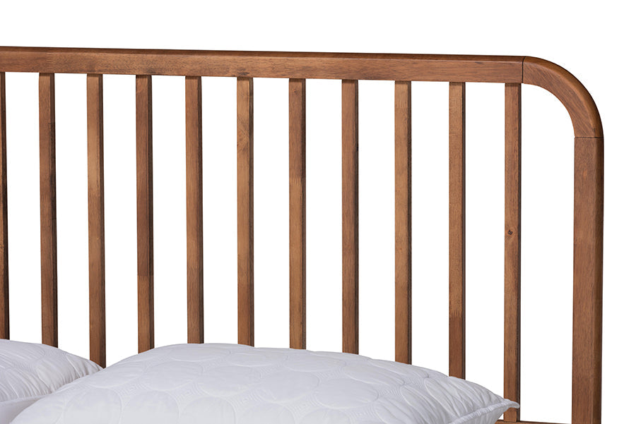 Baxton Studio Neilan Modern and Contemporary Walnut Brown Finished Wood Full Size Platform Bed