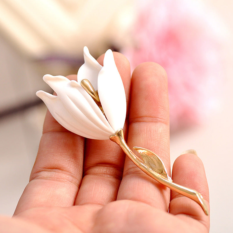 Simple Korean Tulip Brooch