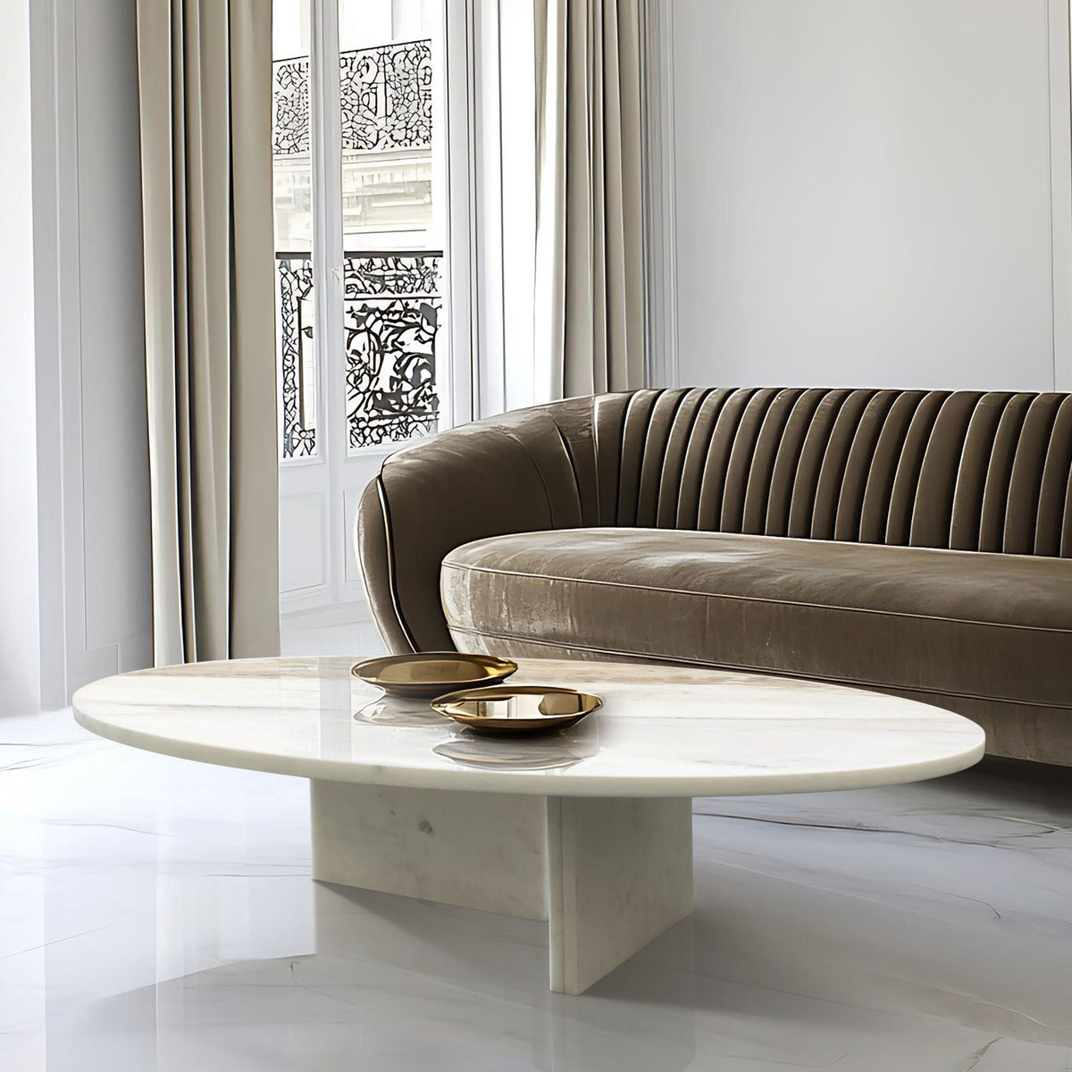 Luxury Coffee Table With Unique Veining, Unique Stone Design