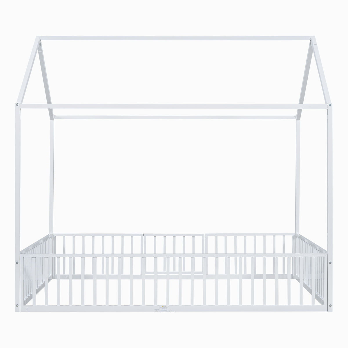 Metal House Bed With Fence And Door