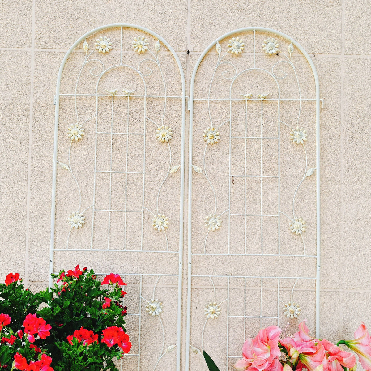 Metal Garden Trellis Rustproof Trellis For Climbing Plant Outdoor Flower Support