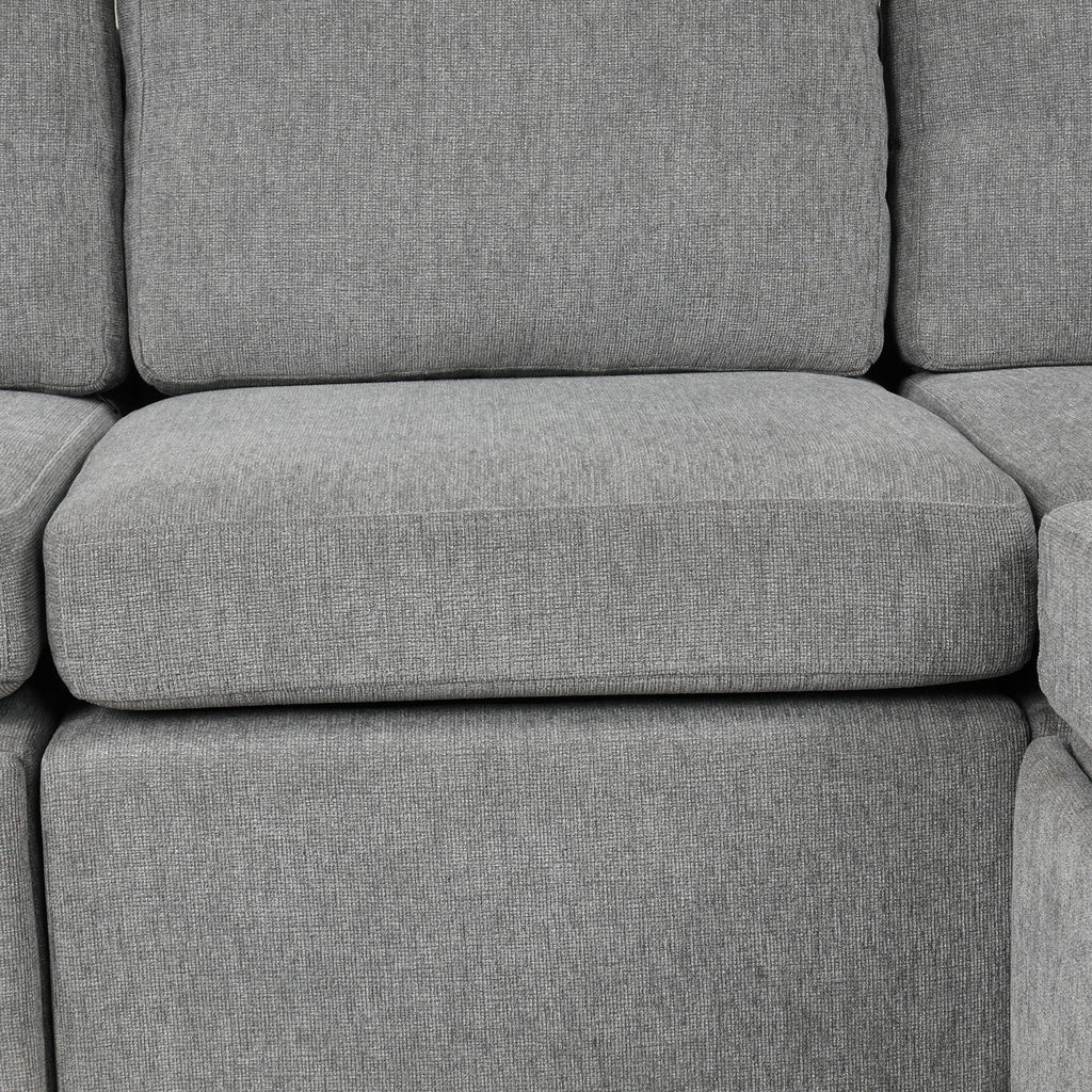 Modern U-Shaped Sectional Sofa Convertible Pull-Out Sofa Bed With USB Ports And Cup Holders