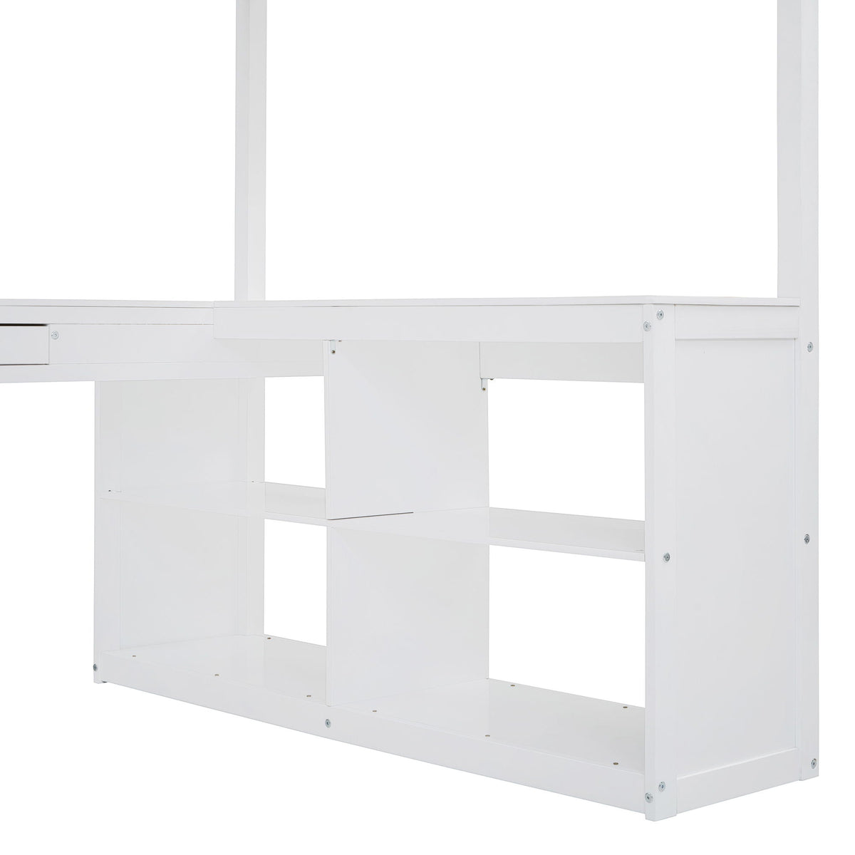 Loft Bed With Drawers, Cabinet, Shelves With Desk