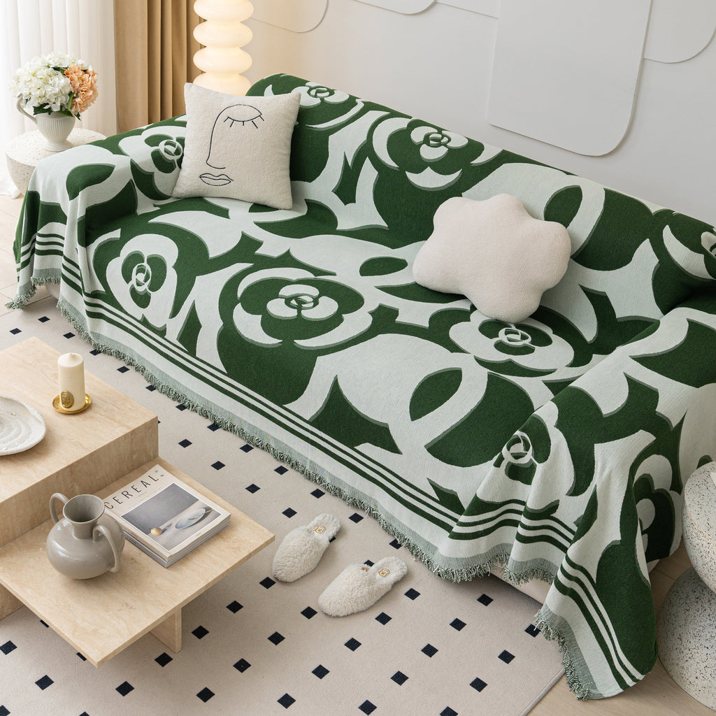 Chenille Sofa Cover Blanket, Couch Cover Blanket Throws for Couches Living Room Furniture Throw Covers