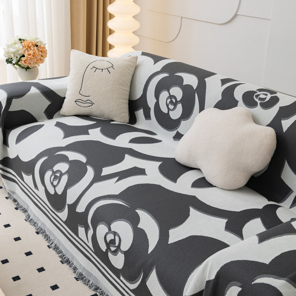 Chenille Sofa Cover Blanket, Couch Cover Blanket Throws for Couches Living Room Furniture Throw Covers