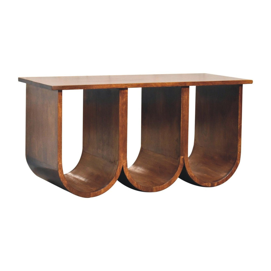 Triple Open Style Coffee Table - Beige / Brown