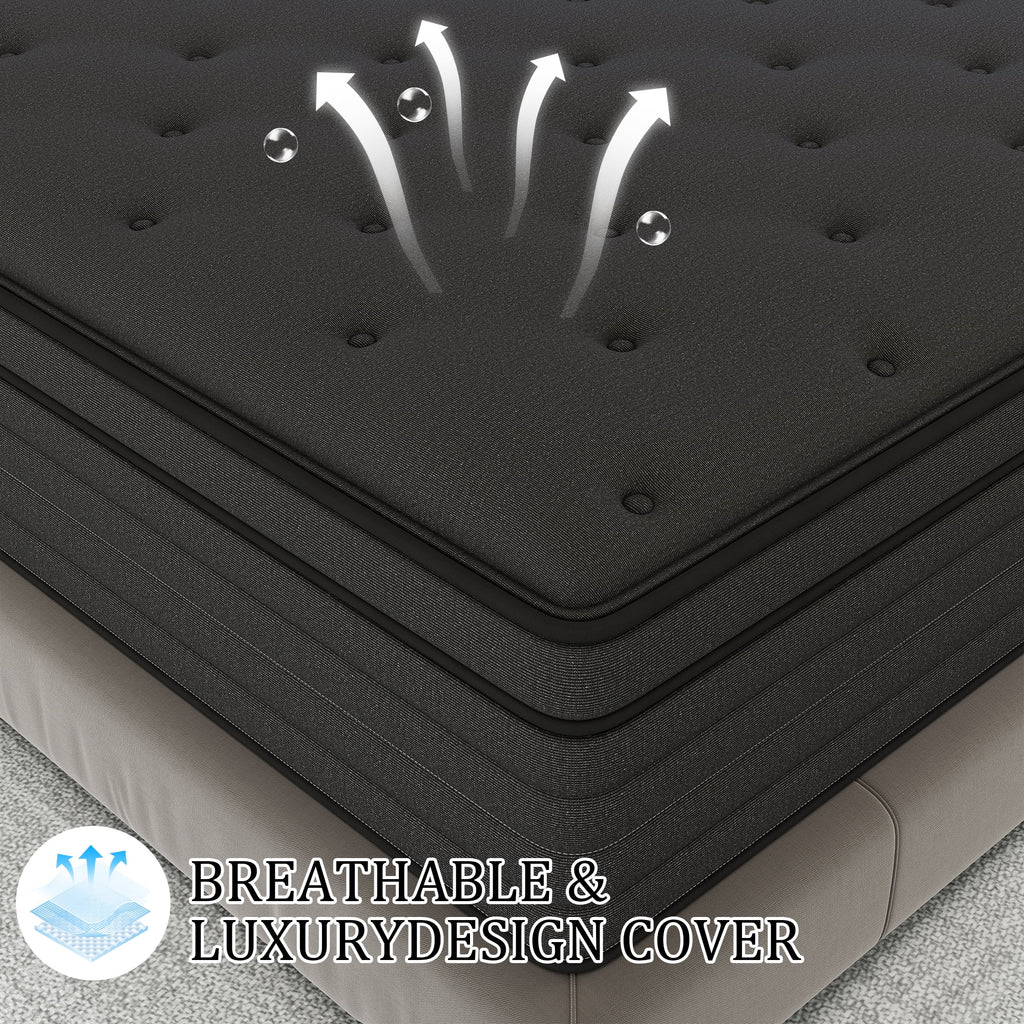 12 Inch Queen Mattress,Hybrid Mattresses Medium Firm in a Box