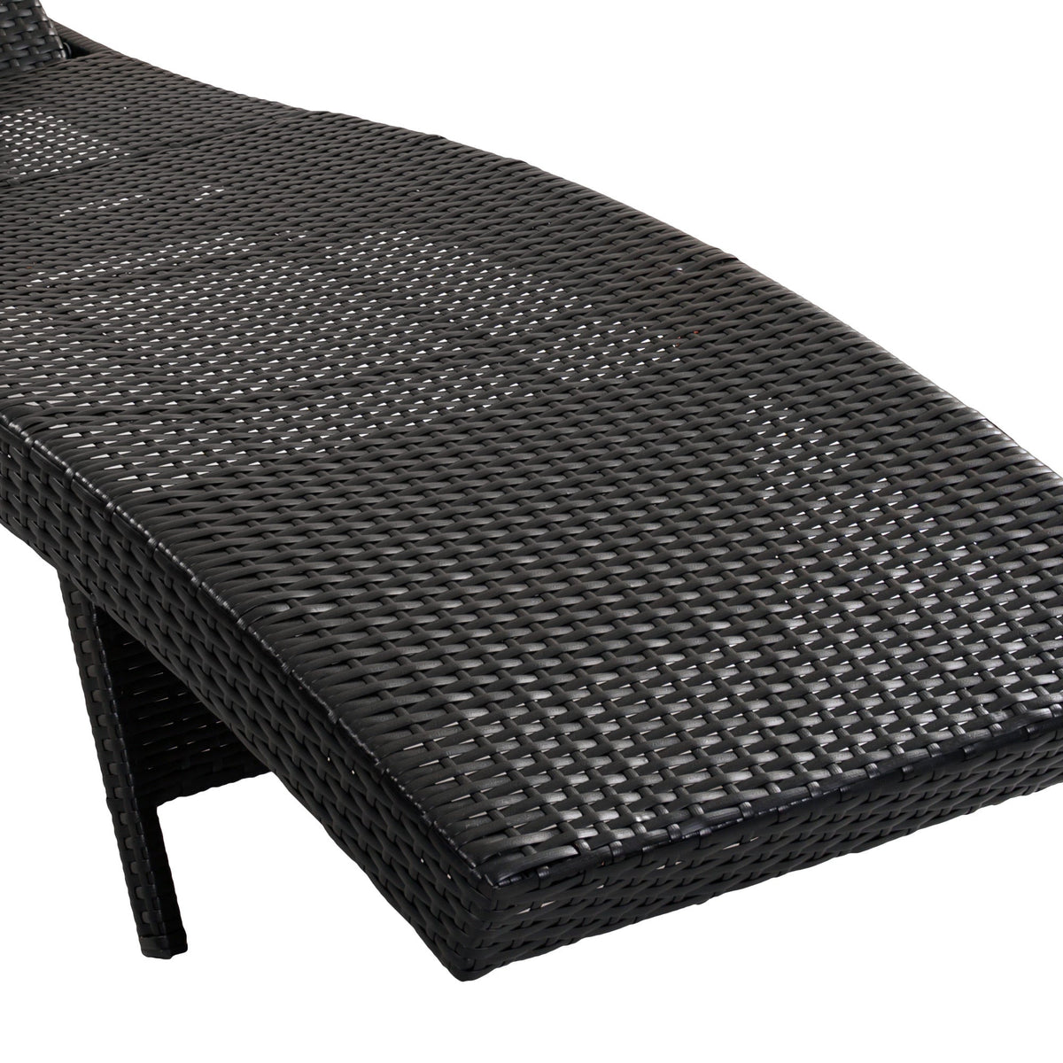 K&K 80'' Patio Wicker Chaise Lounge Chairs Set of 2