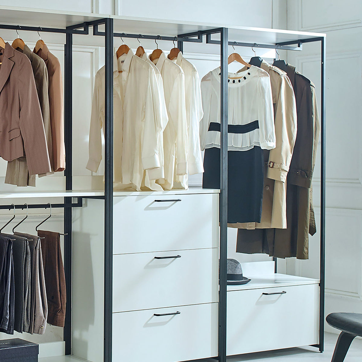 Fiona - Freestanding, Walk-In Closet System - White