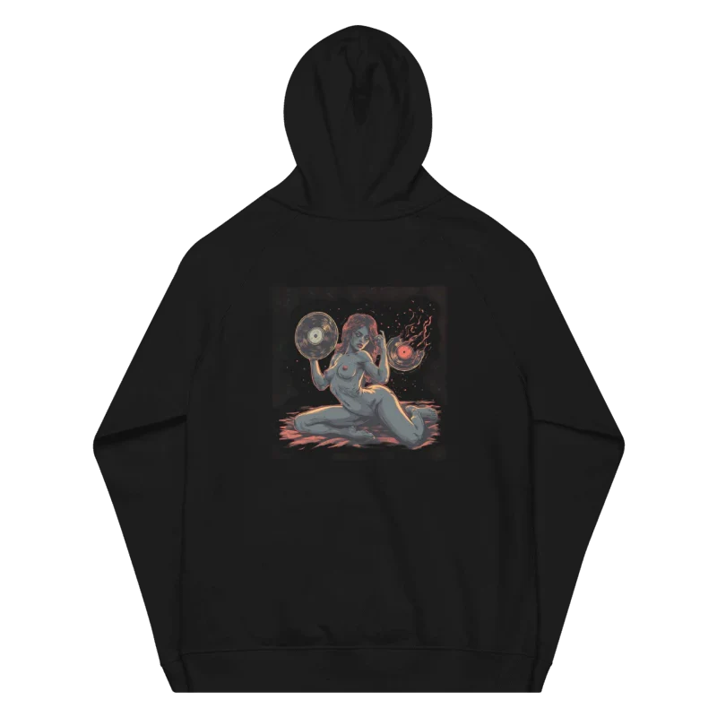 TheNudeNeedle Logo & Sexy Design Black Hoodie (Unisex)