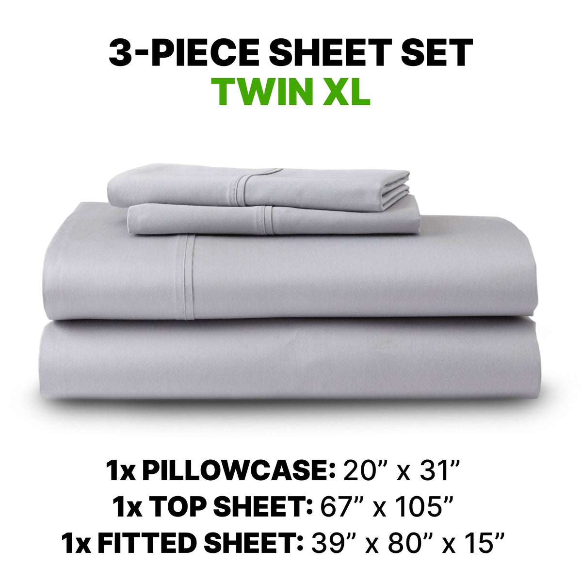 Sheet Set Luxurious Supima Cotton & TENCEL Blend with GhostGrip Bands