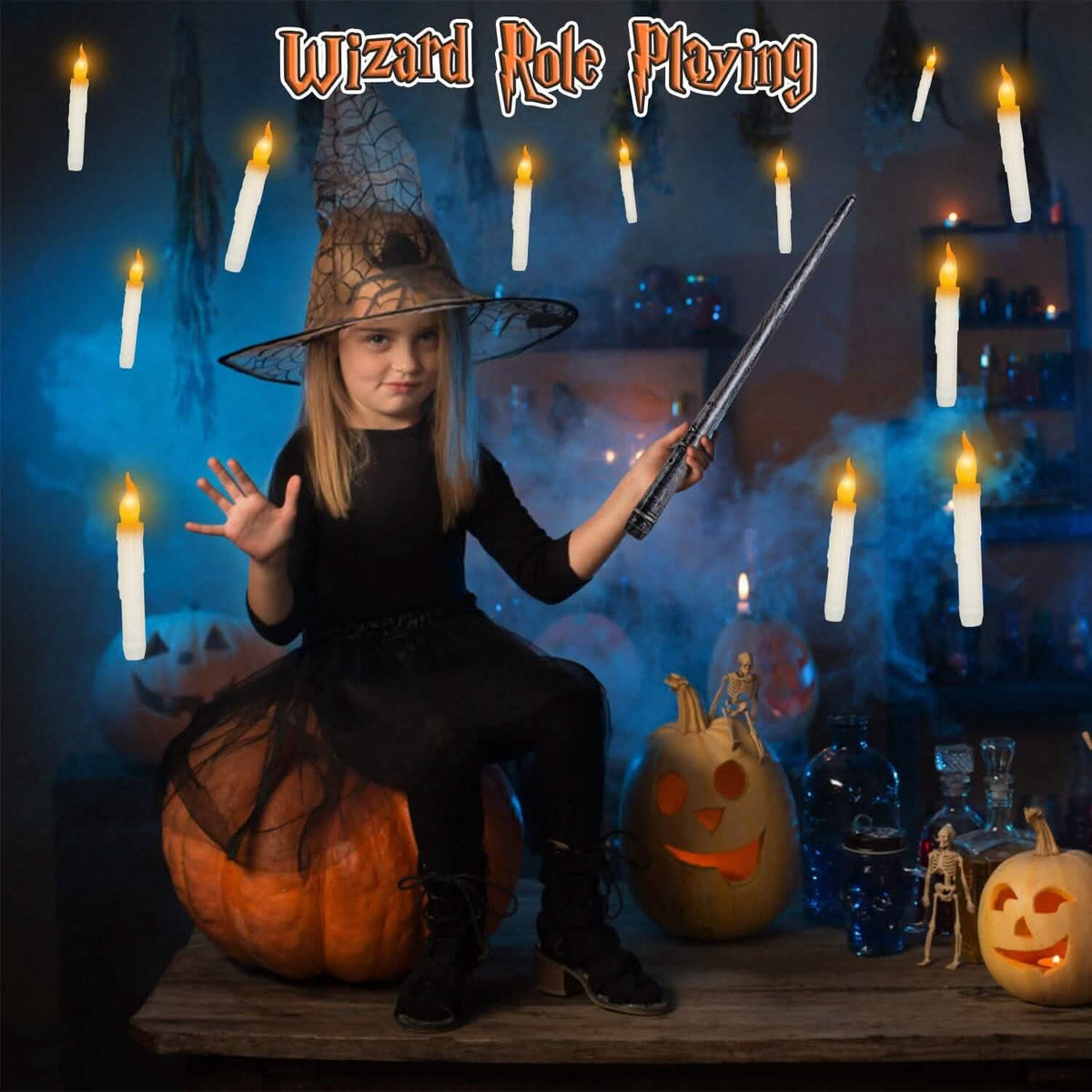 12-Pieces: Flameless LED Magic Floating Candles