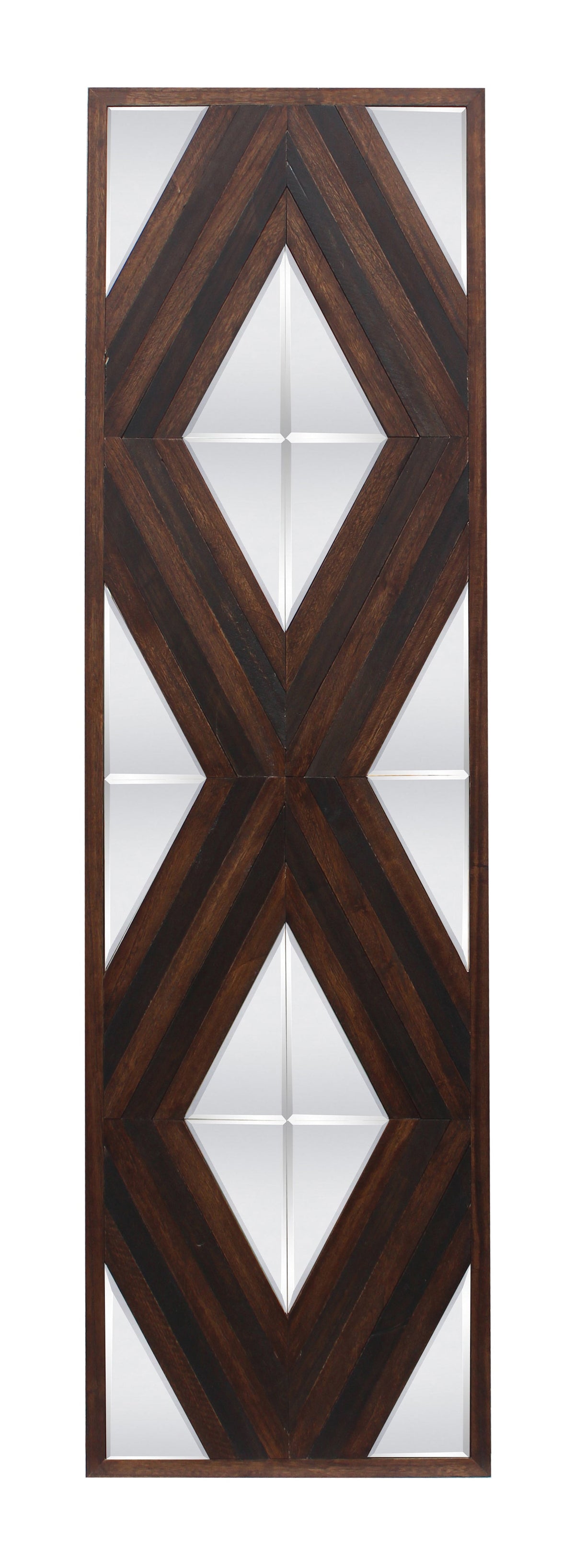 Contemporary Aspen Double Diamond Multi Tone 72 Inch Mirror