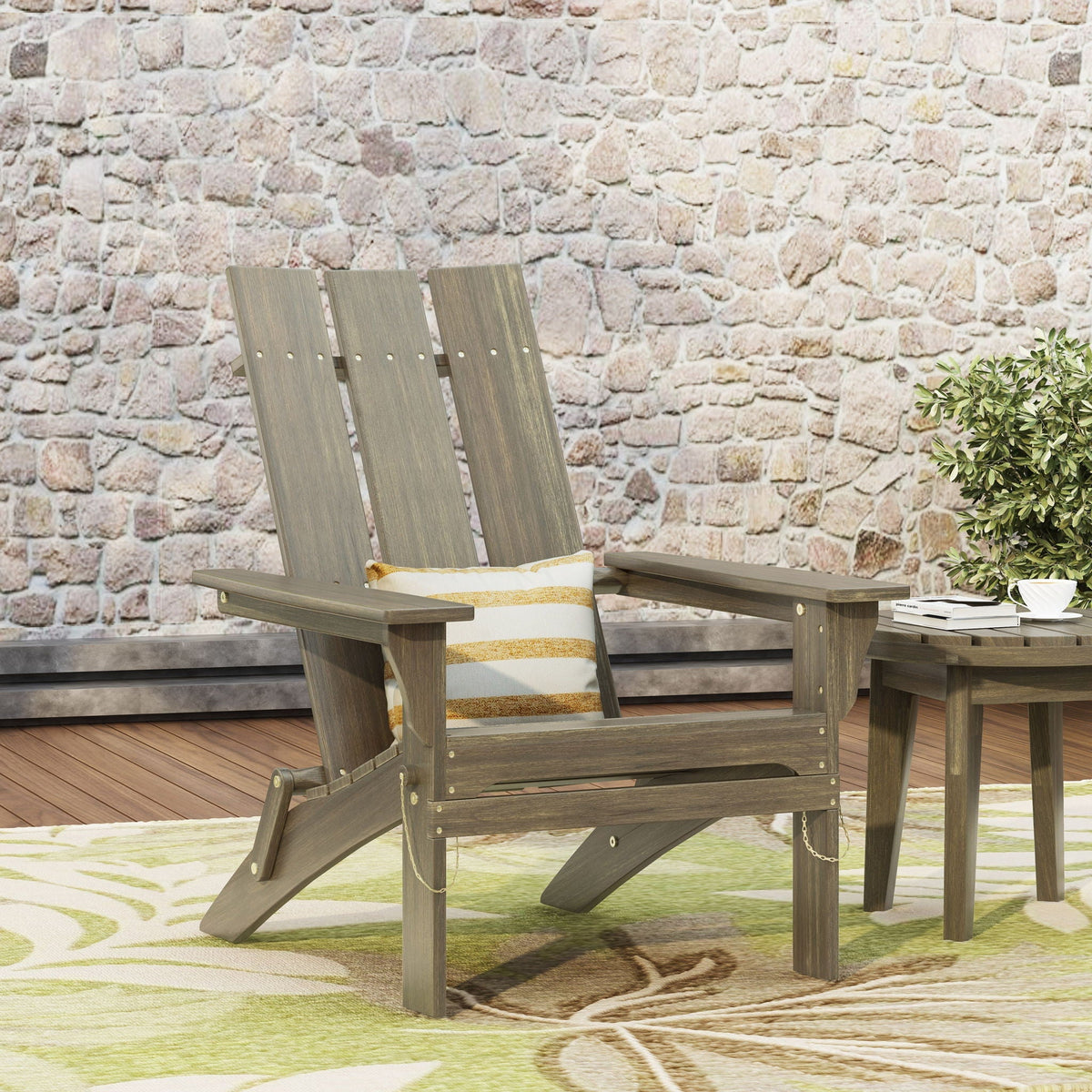 Aurascape Outdoor Comfort Foldable Adirondack Chair