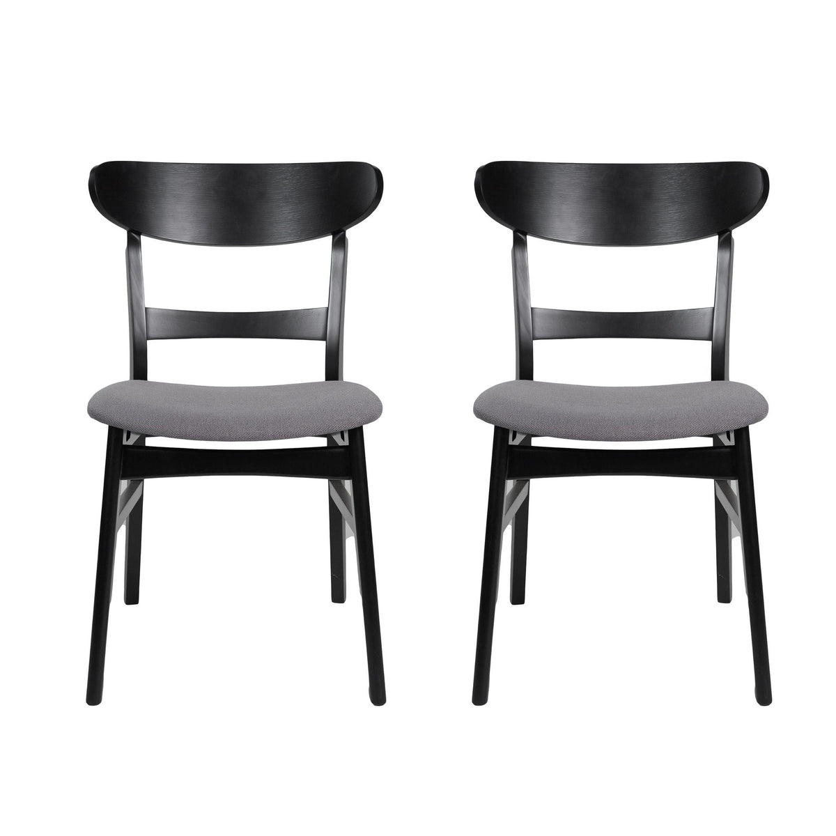 Modern Dining Chair With Upholstered Seat And Wood Frame