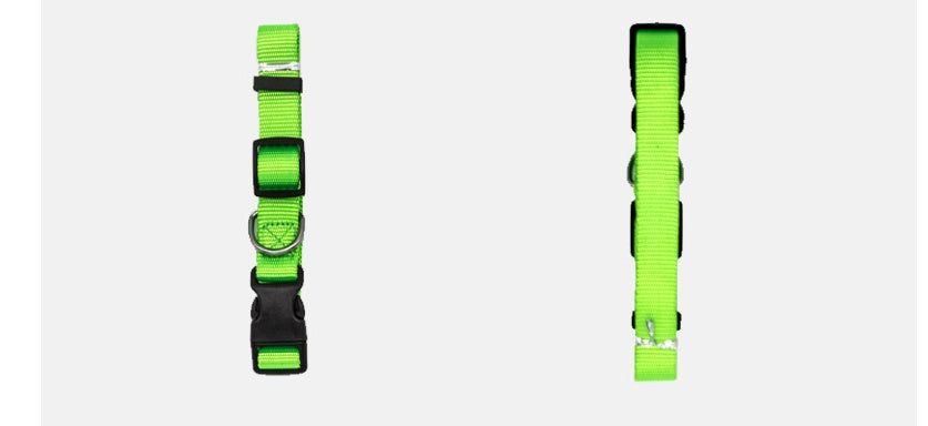 Soft Nylon Pet Collar – Adjustable Dog & Cat Collar with Metal D-Ring