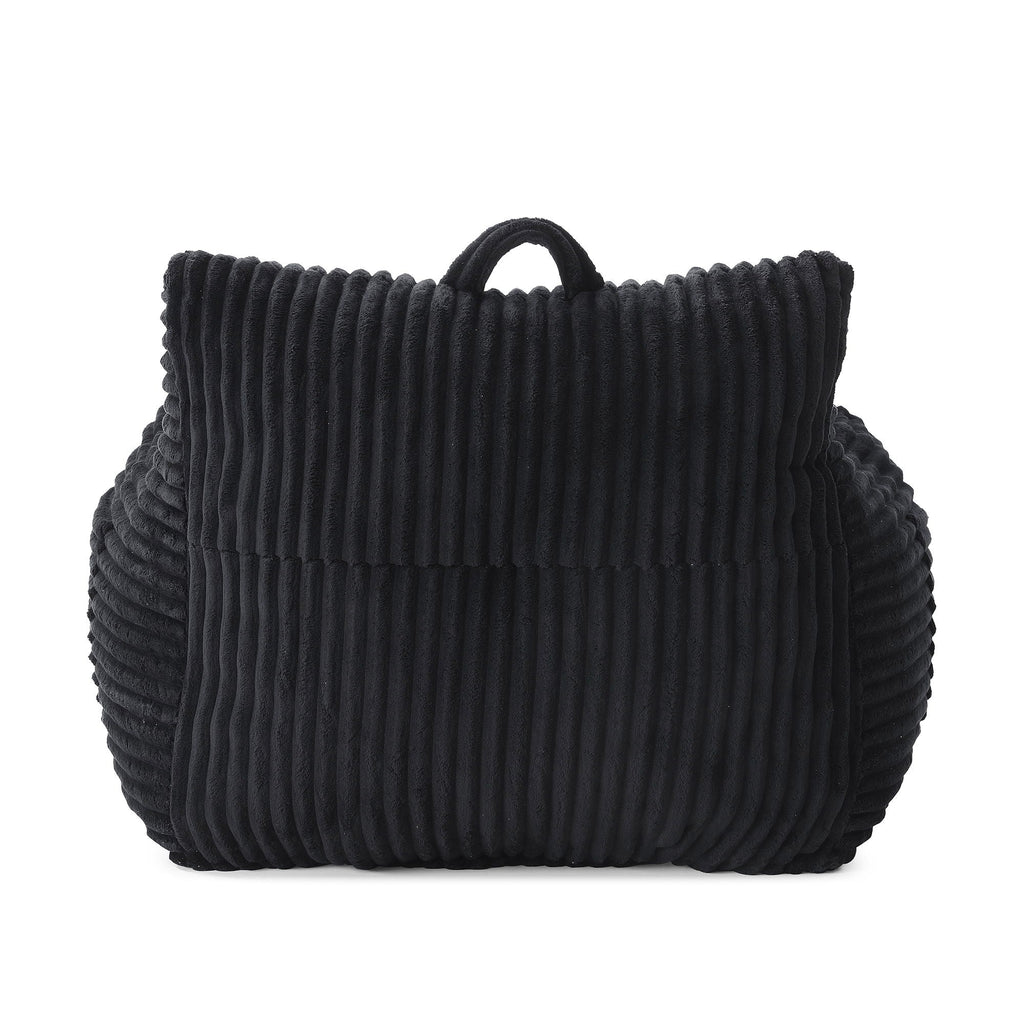Giant Bean Bag Chair With Armrests And Footstool