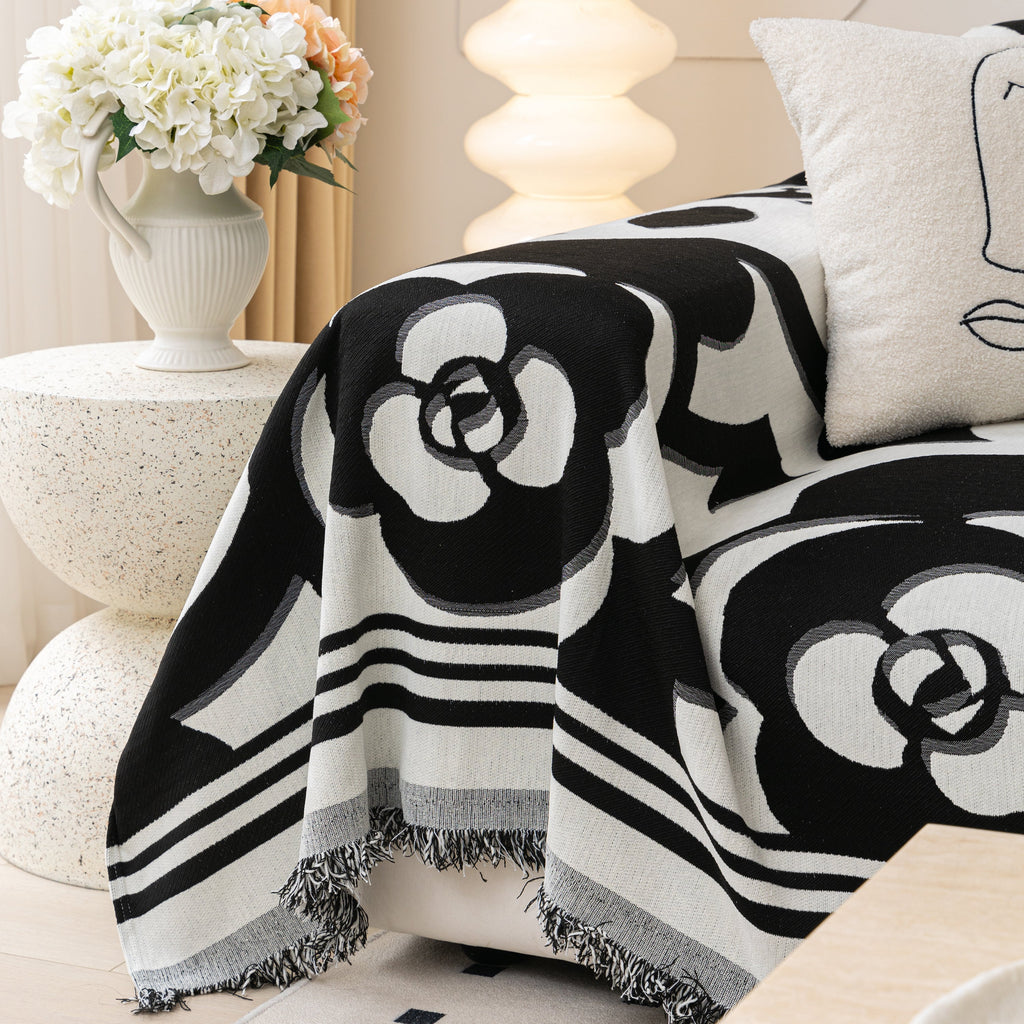 Chenille Sofa Cover Blanket, Couch Cover Blanket Throws for Couches Living Room Furniture Throw Covers