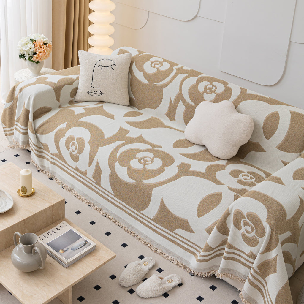 Chenille Sofa Cover Blanket, Couch Cover Blanket Throws for Couches Living Room Furniture Throw Covers