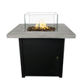 Reinforced Propane Fire Pit Table - Black / Gray