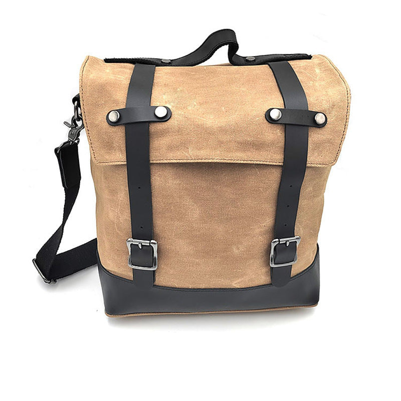 Thick Waterproof Large Capacity Canvas Motorcycle Side Bag
