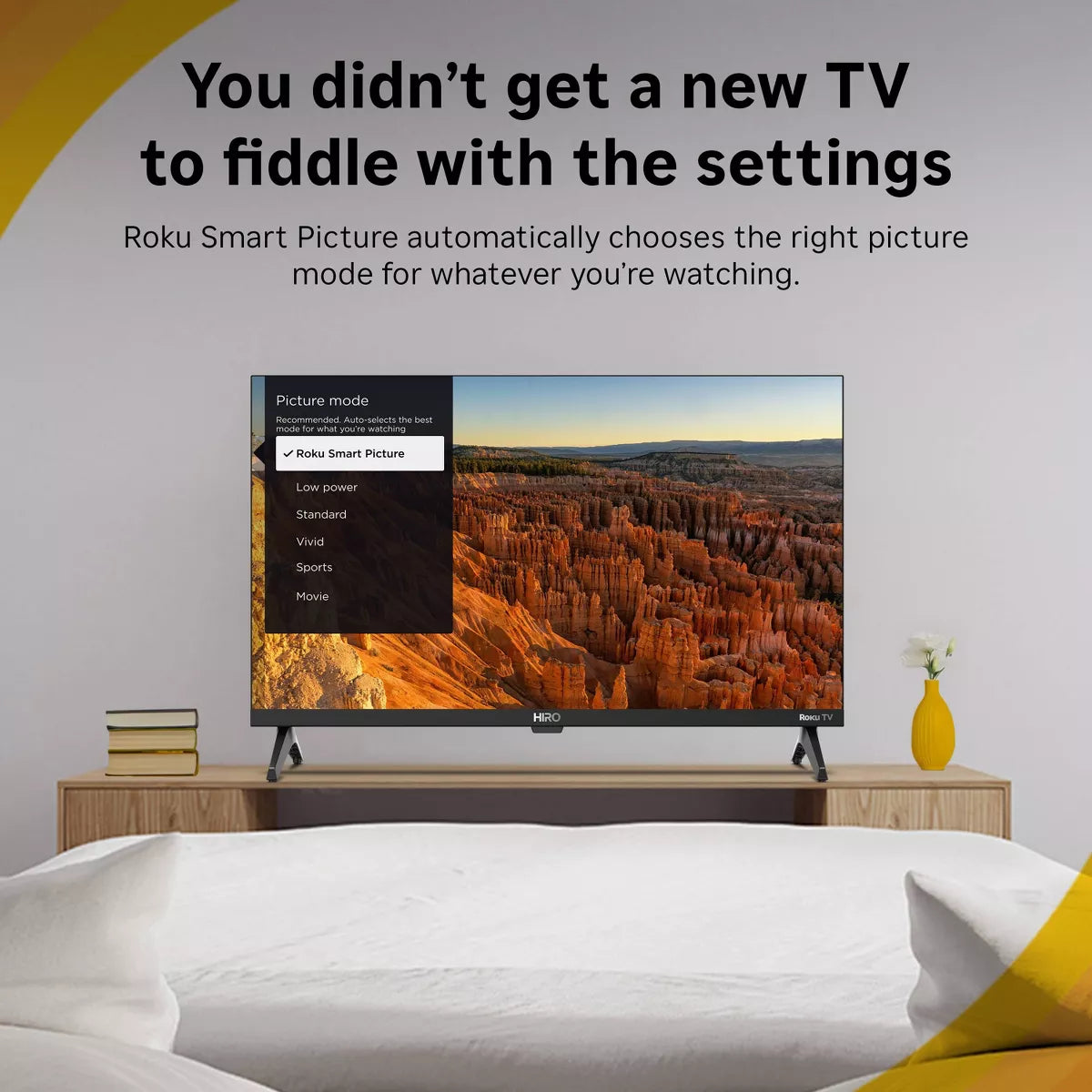 Hiro Roku TV 720P HD Smart TV Flat Screen LED Television with Roku TV and Dolby Audio for Streaming