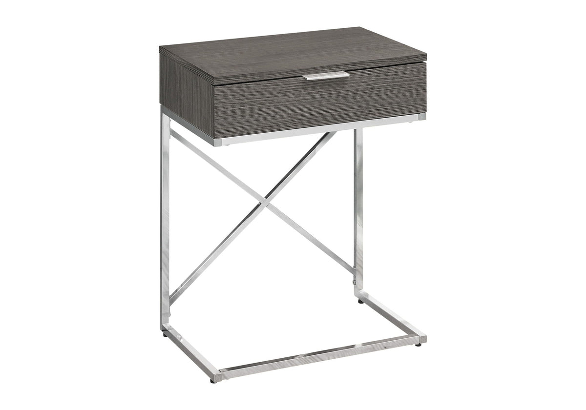 Accent Side Table with Storage Drawer, Spacious Tabletop, Contemporary Design