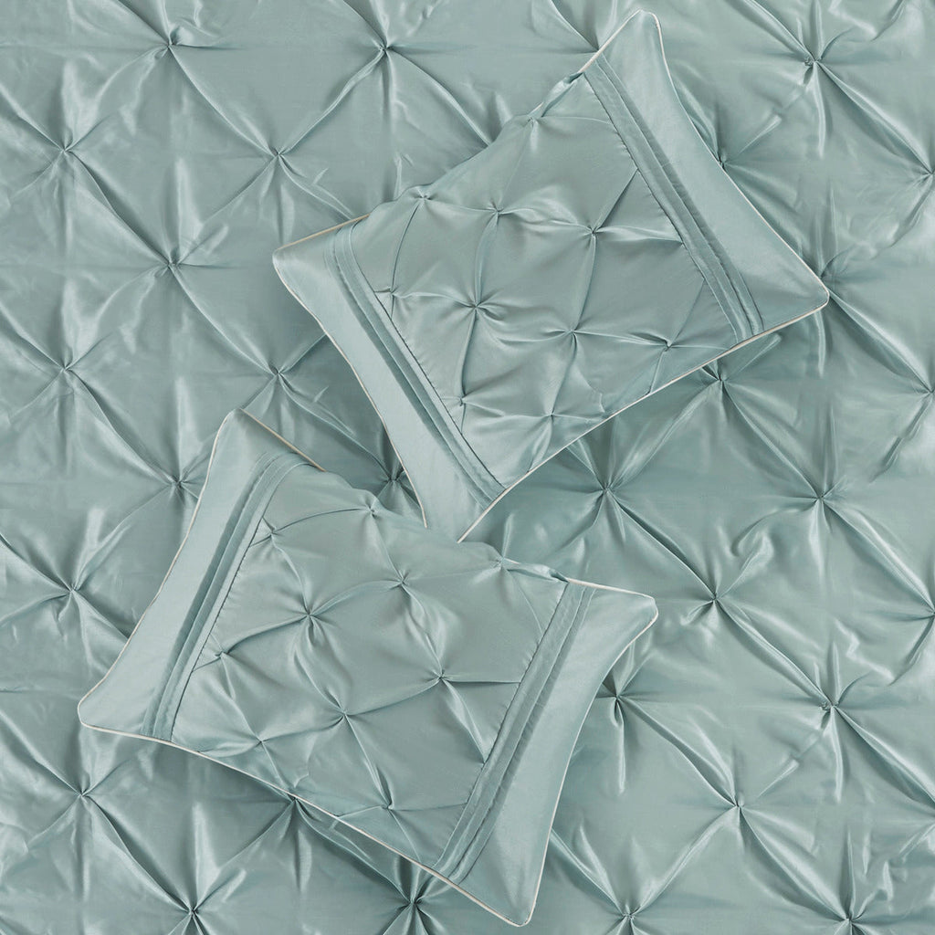 7 Piece Tufted Comforter Set Seafoam California King
