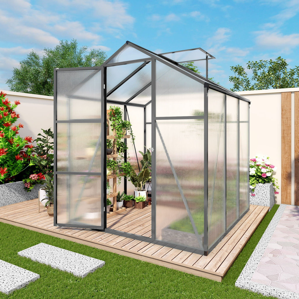 Gain Height Windproof Greenhouse With Raised Base