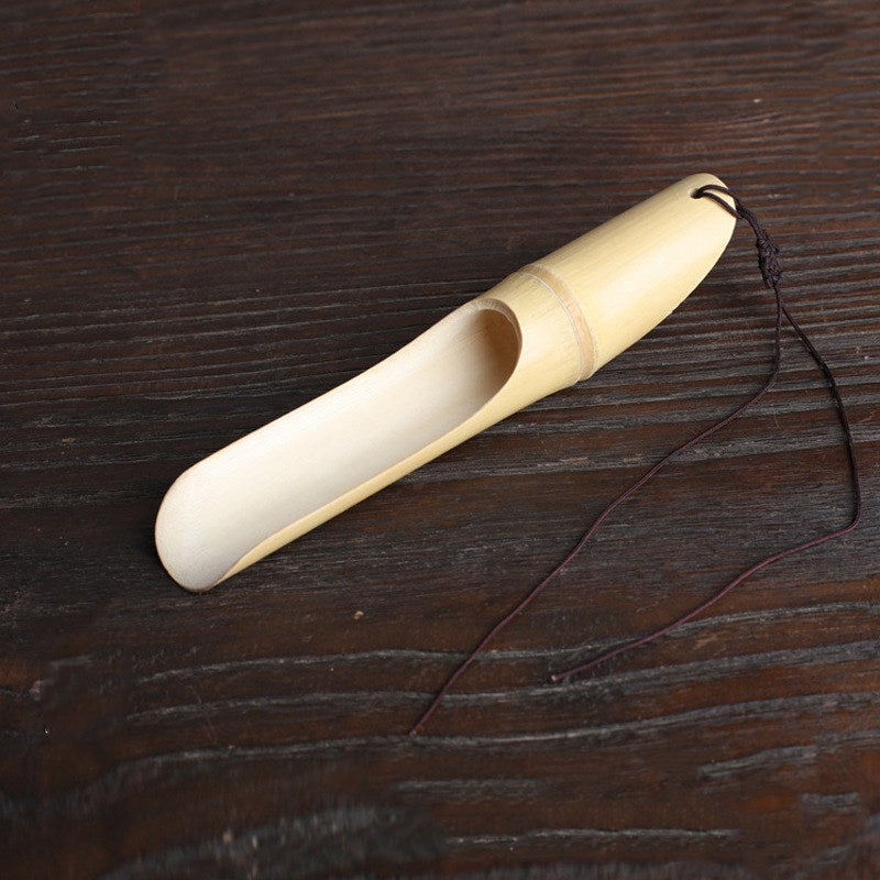 Carbonized Japanese style bamboo tea spoon