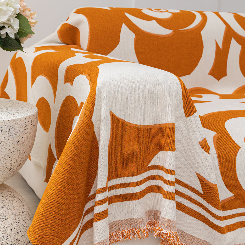 Chenille Sofa Cover Blanket, Couch Cover Blanket Throws for Couches Living Room Furniture Throw Covers