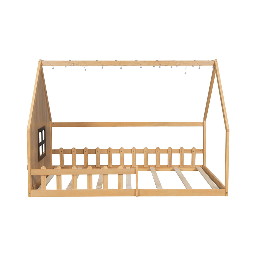 House Bed With Window And Fence