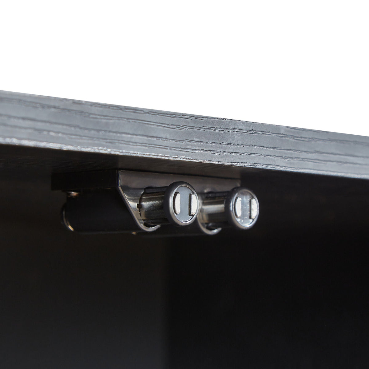 Modern 64" Wavy TV Cabinet With LED Lights - Black