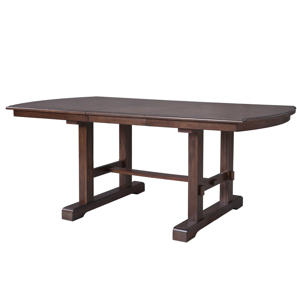 6 Piece Extendable Dining Table Set, Wood Table With Removable Leaf, 4 Upholstered Chairs And Bench - Cherry
