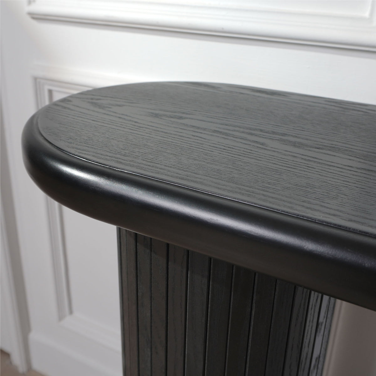 Fluted Cylinder Console Table - Black