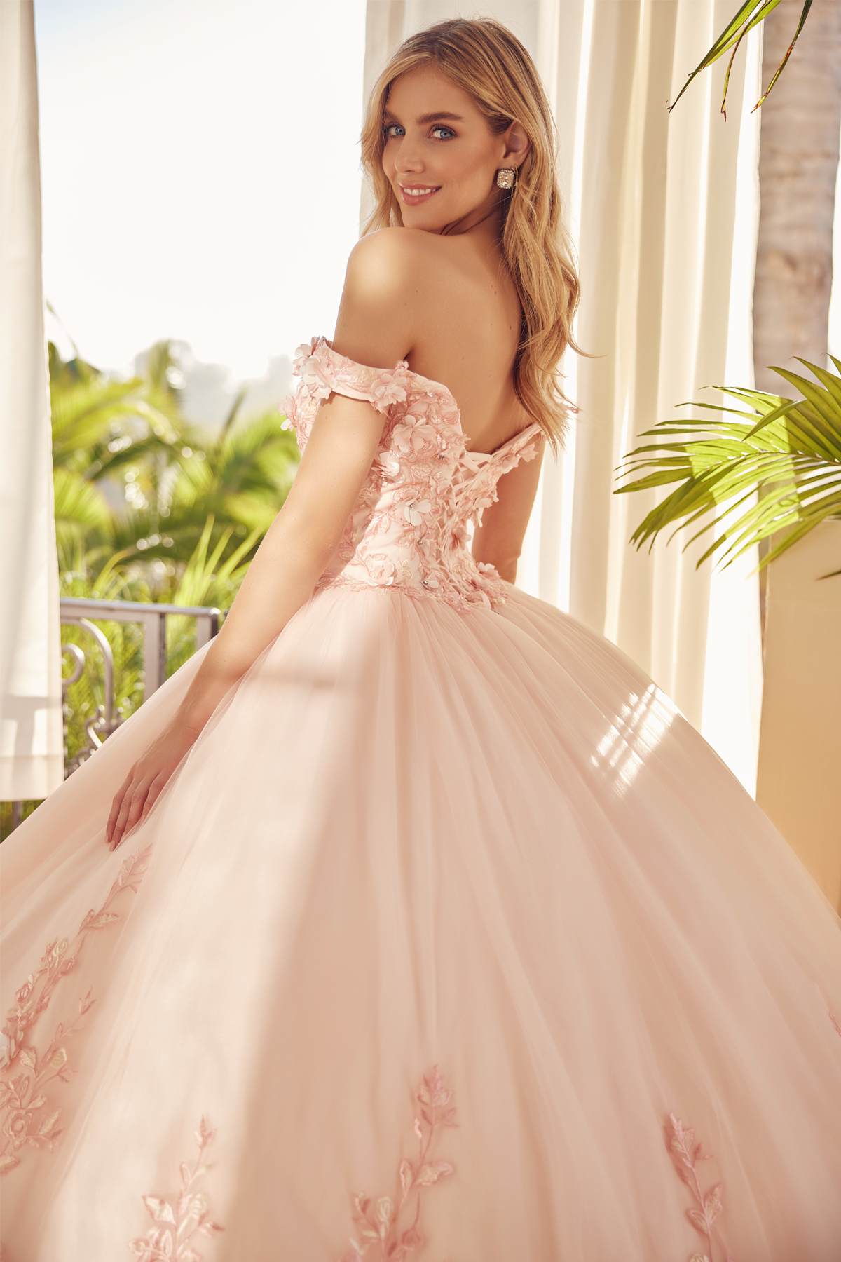 Juliet 1434 Dress Quinceanera Ball Gown 3D Floral Embroidered