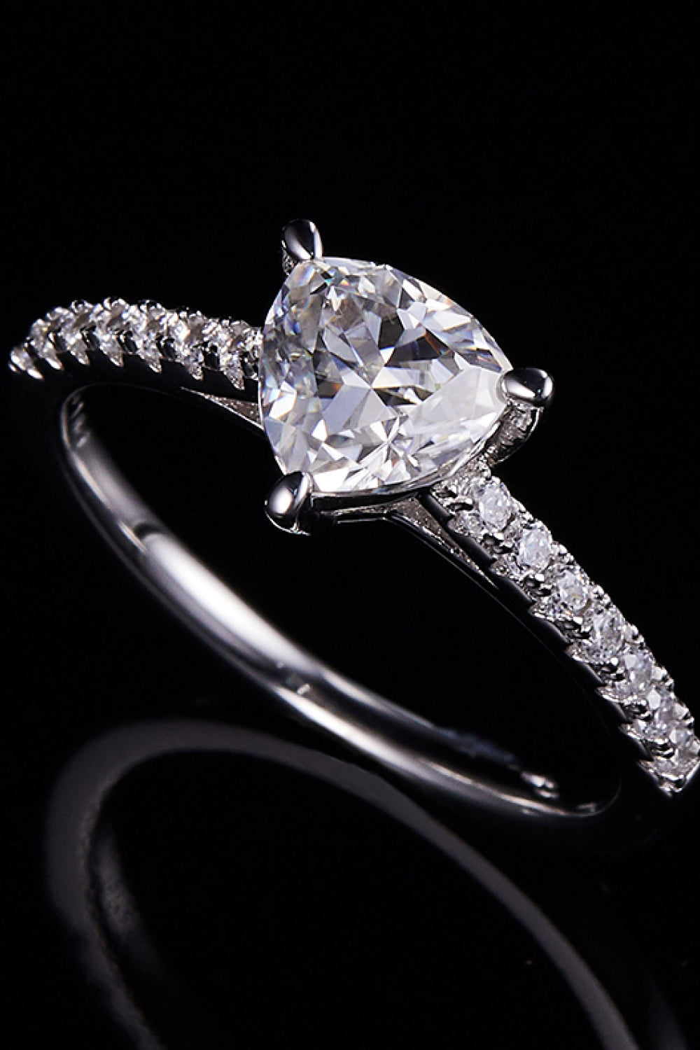 1 Carat Trillion-Cut Sparkala™ Platinum Over Pure Sterling Silver Ring