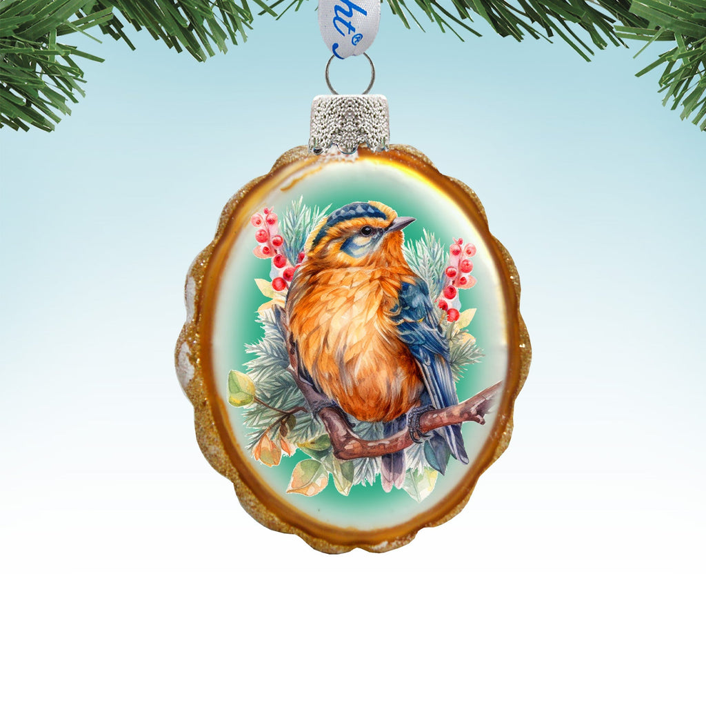 Songbird Mercury Glass Ornaments by G. Debrekht - Wildlife Holiday Decor - 776005