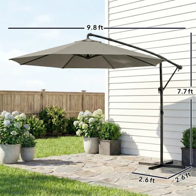 Large Garden Umbrella, Outdoor Hanging Cantilever Umbrella