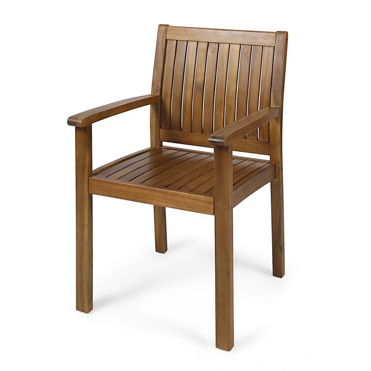 7 Pieces Acacia Wood Outdoor Dining Set – Modern Style