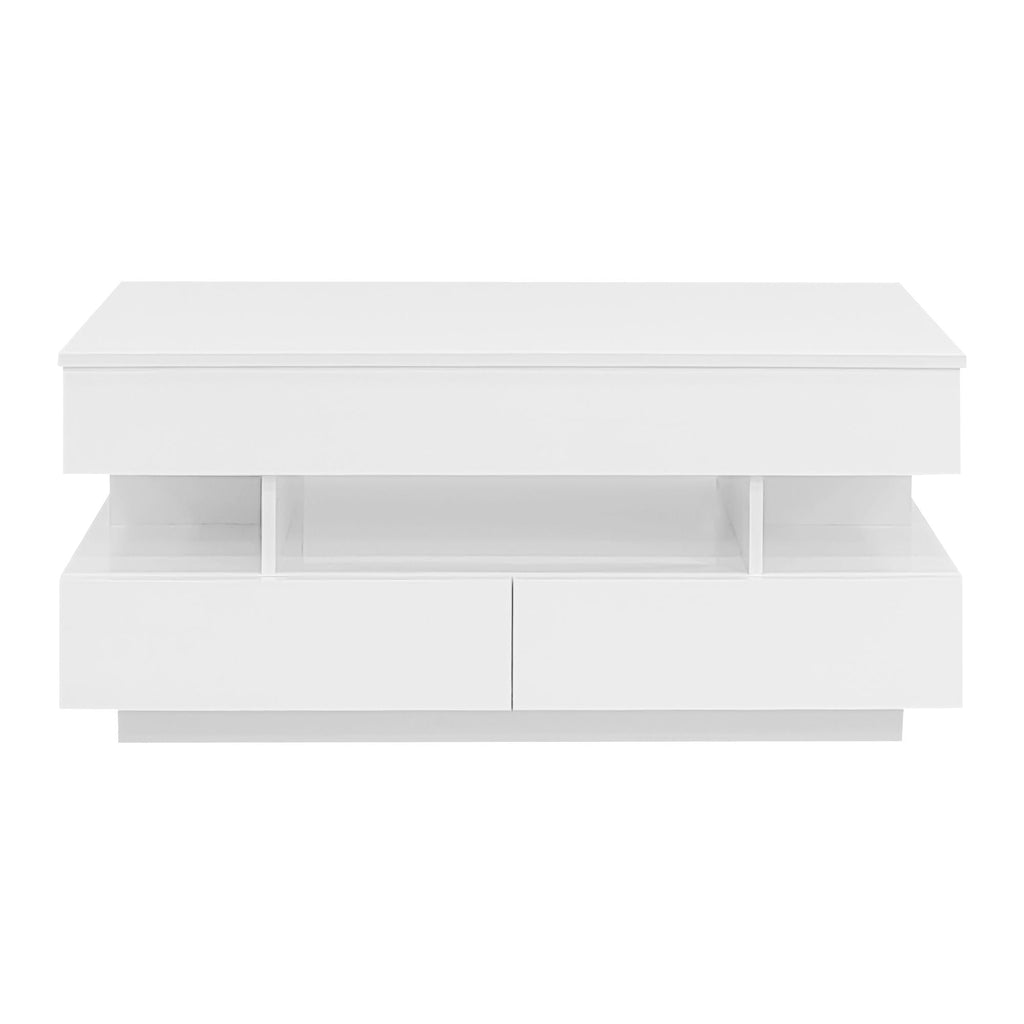 Multi Functional Lift Top Coffee Table With 2 Drawers