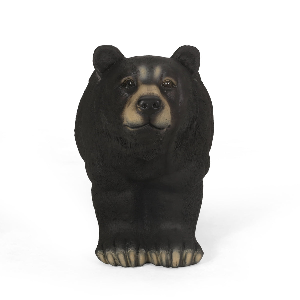 MGO Bear Bench, Concrete Outdoor Bench, Matte Black