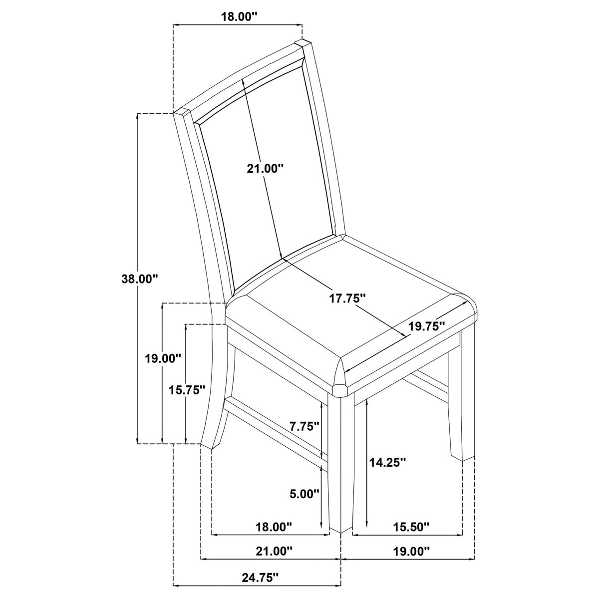 Rectangular Dining Set With Angular Legs