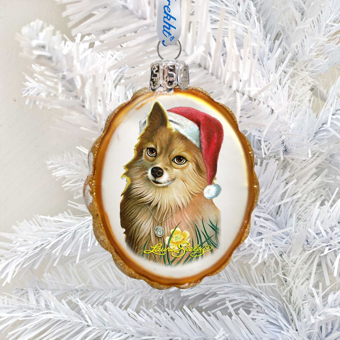 Ready When You Are Mercury Glass Ornament by Laura Seeley - Pets Dog and Cats Decor - 779217-LS